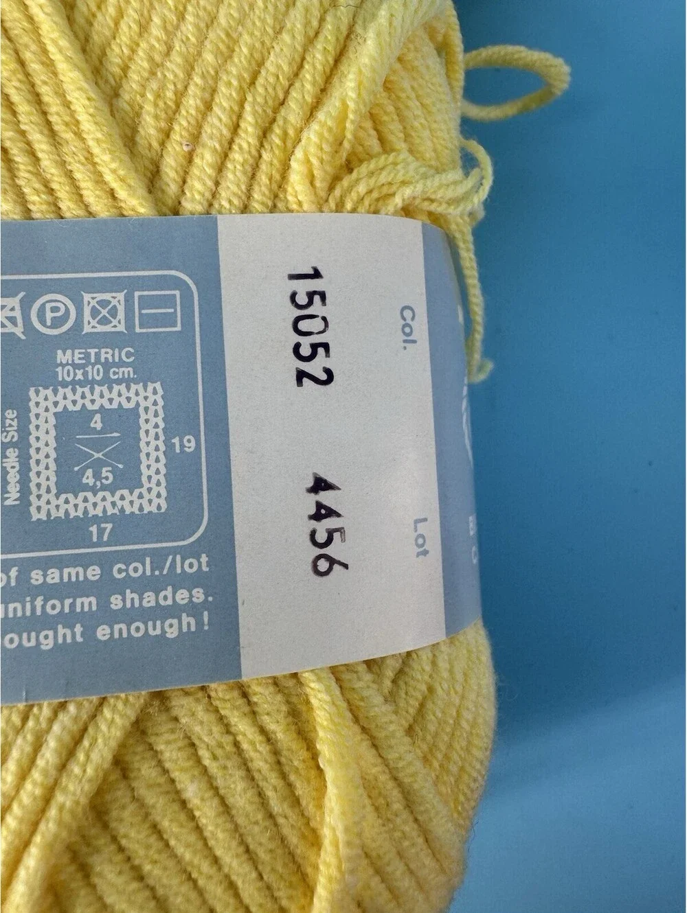 Lot 5 di.Ve Cotton Club Yarn Yellow 60% Cotton 40% Acrylic Color 15052 Lot 4456